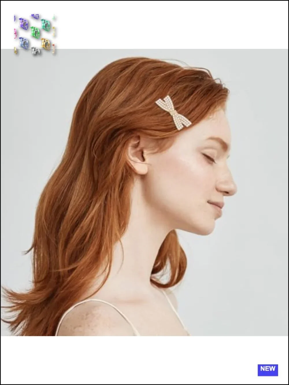 5-Piece Pearl Bow Hair Clips Set, Zinc Alloy Duckbill Claw Clips for All Hair